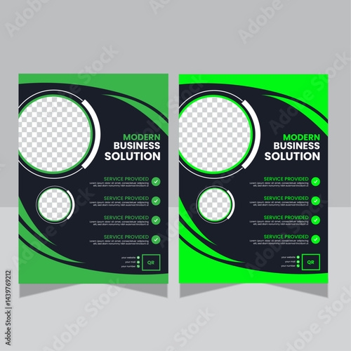 2 templates of a4 flyer, Flyer template layout design. business flyer, brochure, magazine or flier mockup in formal colors. perfect for creative professional business. vector template