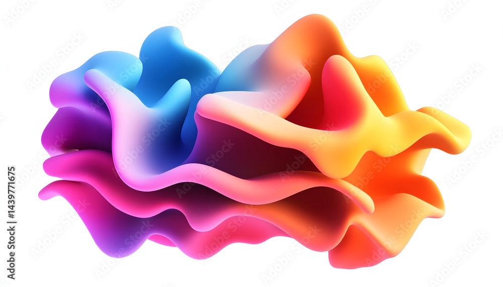 A vibrant abstract art piece with beautiful color transitions