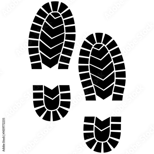 boot print, Shoe Footprints Symbol.