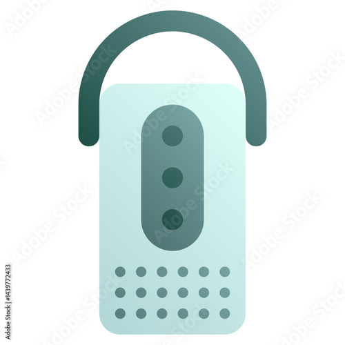 Portable speaker. Editable vector icon, coloured.