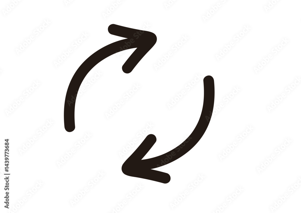太ペンで手描きしたような矢印 太ペンで手描きしたような矢印