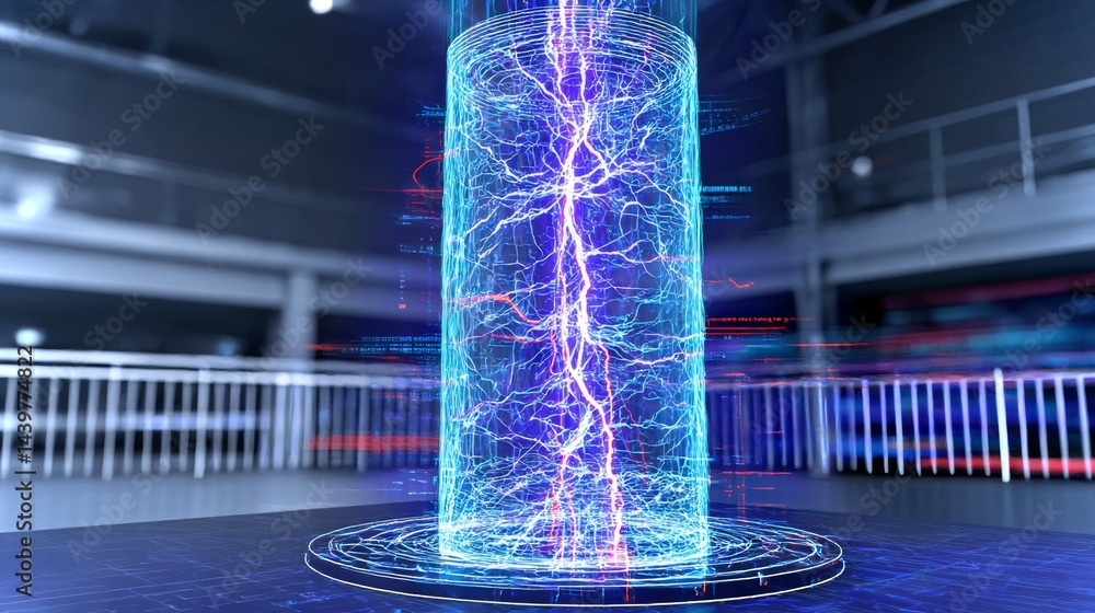 Visualizing atmospheric lightning formation through a holographic model in a science lab environment