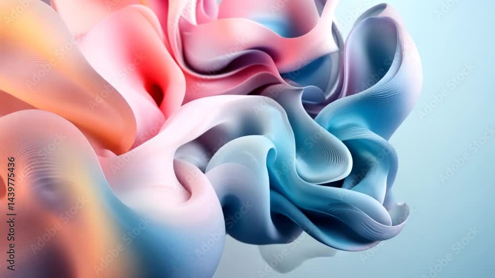 Abstract colorful flowing shapes blending together in a serene background, ideal for design use Abstract colorful flowing shapes blending together in a serene background, ideal for design use
