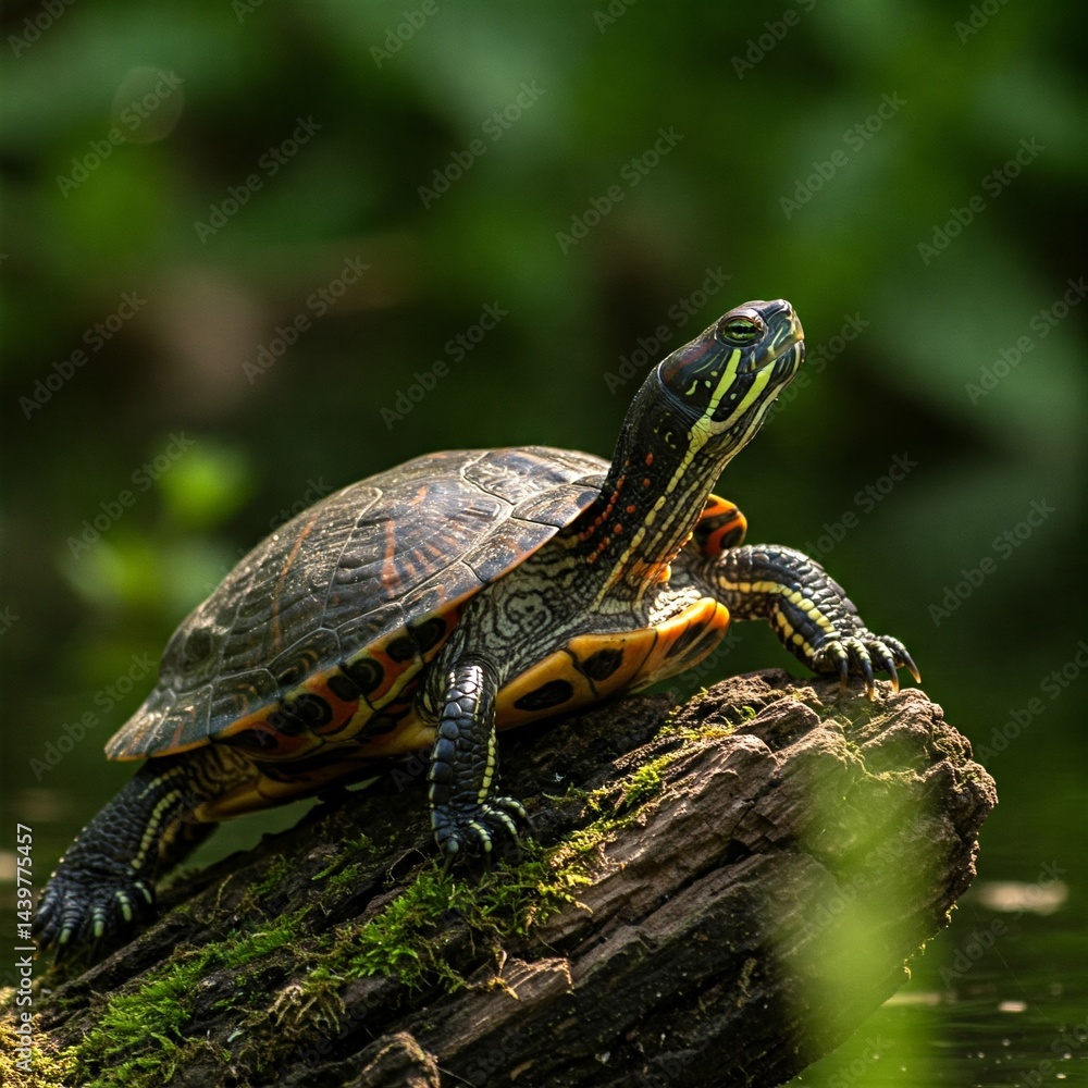 turtle on a rock turtle on a rock