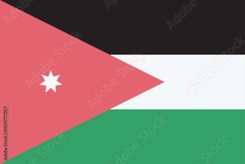 Flag of Jordan illustration vector