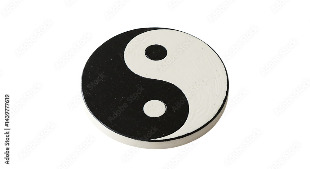Yin and Yang Symbol Representing Balance and Harmony on White Background Yin and Yang Symbol Representing Balance and Harmony on White Background