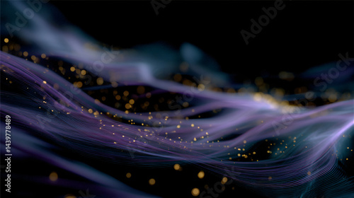 Obraz na płótnie Dreamy abstract swirls moving through a starry night. w salonie