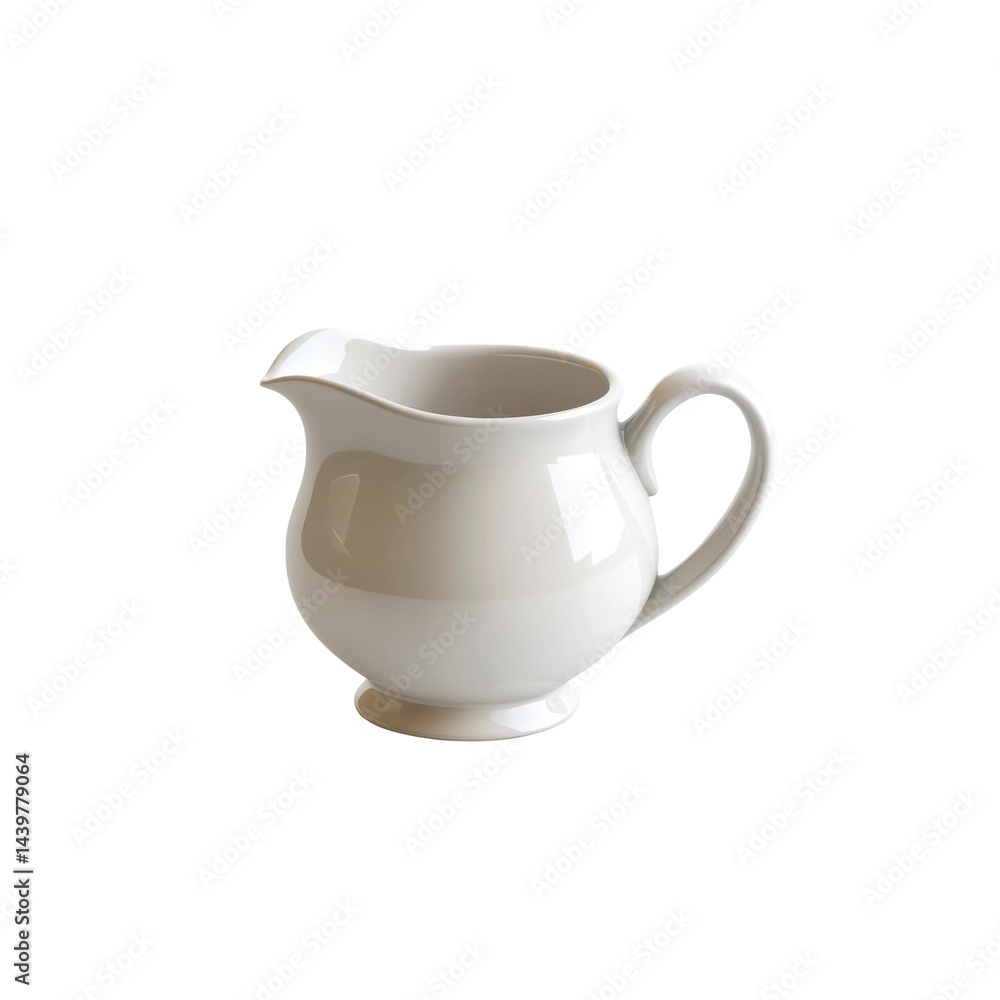 Elegant White Porcelain Creamer or Gravy Boat Elegant White Porcelain Creamer or Gravy Boat
