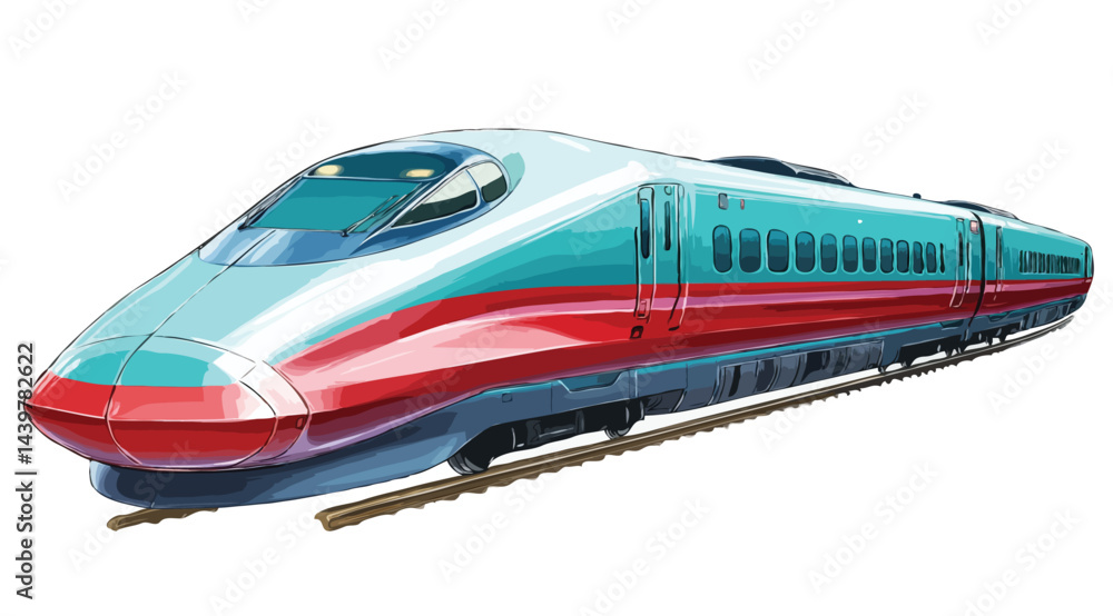 Fototapeta premium bullet train vector art