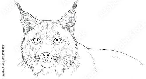 Intense Sharp-Eyed Lynx Illustration for Your Adult Coloring Journey