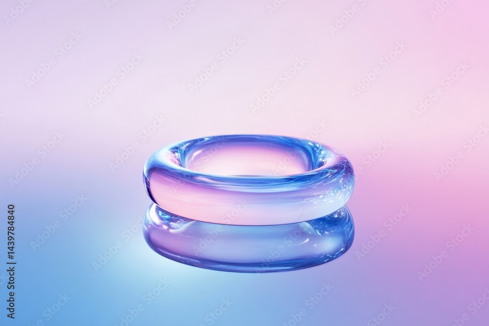 Shiny glass ring with reflection Shiny glass ring with reflection