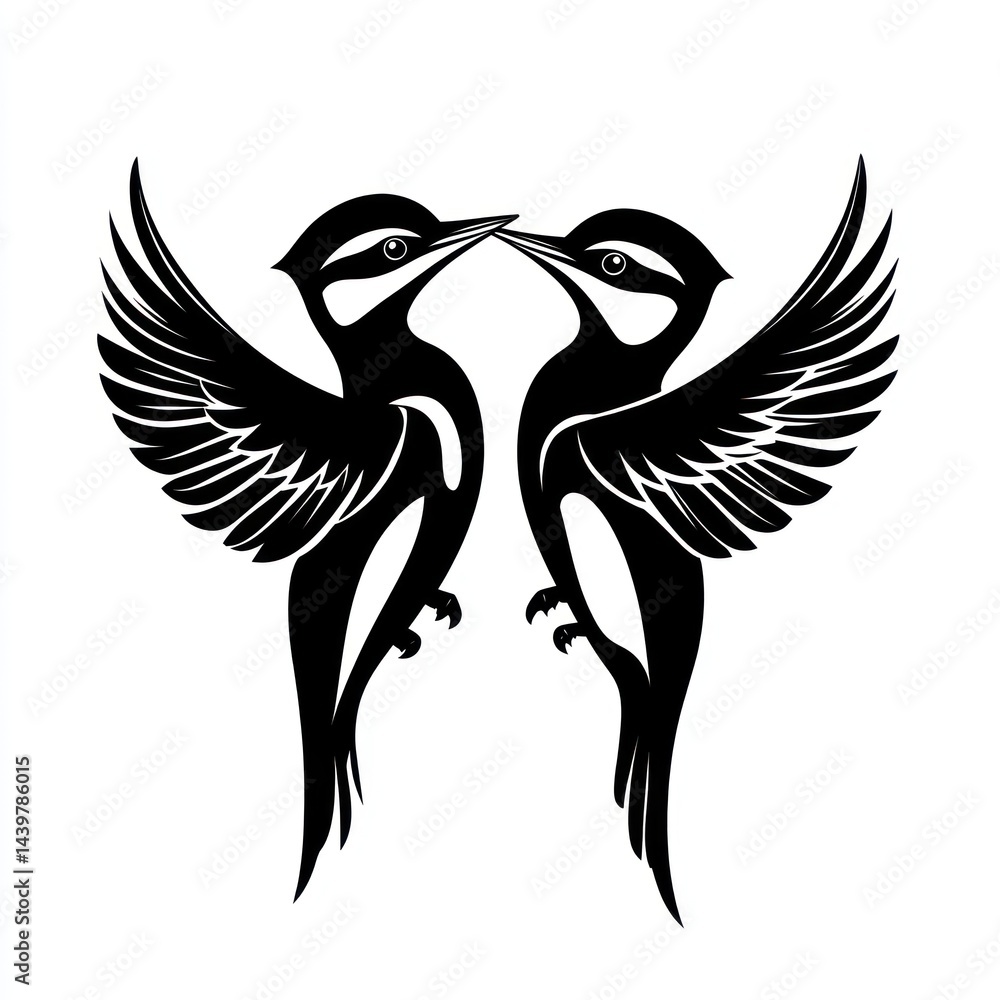 Fototapeta premium Two Woodpeckers