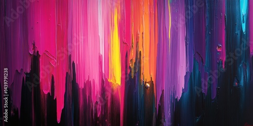 Vibrant Abstract Painting with Bold Colors