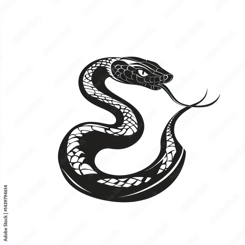 Fototapeta premium Stylized Snake
