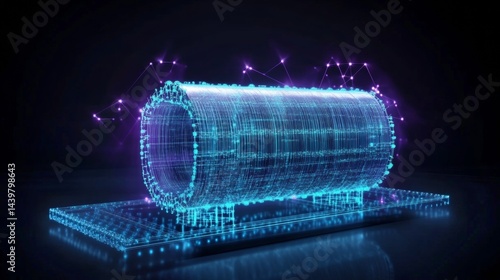 Obraz na płótnie Exploring the structure of carbon nanotube lattices with advanced holographic technology w salonie