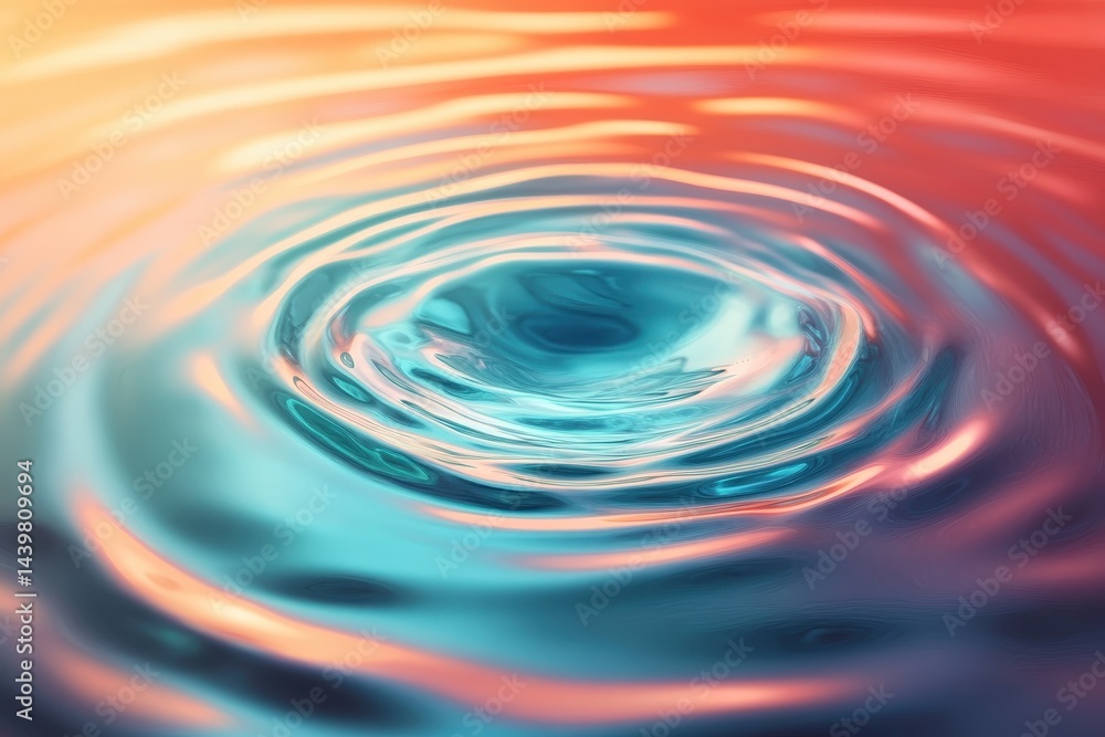Colorful ripples in water, a vibrant abstract design. Colorful ripples in water, a vibrant abstract design.