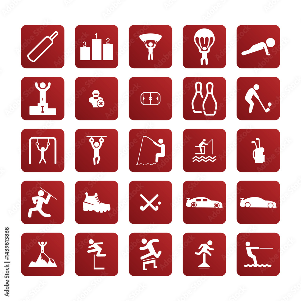 Illustration set of sports icons. Sport vector illustration Illustration set of sports icons. Sport vector illustration