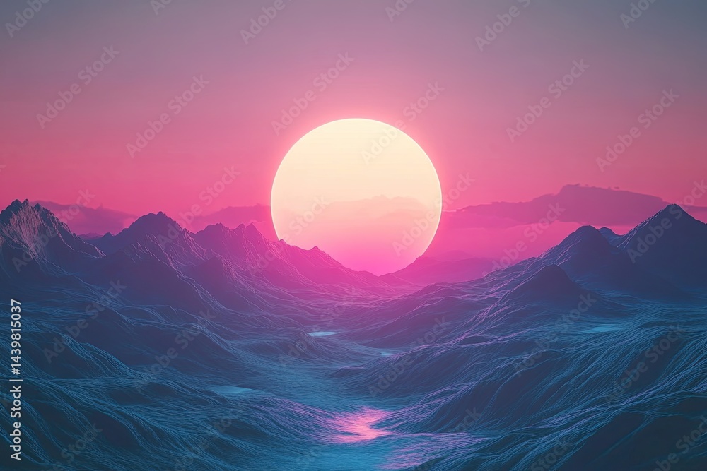 Sunrise over vibrant mountains Sunrise over vibrant mountains