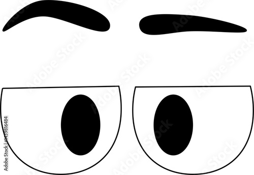 Looking a head eyes Illustrations , suspect eyes
