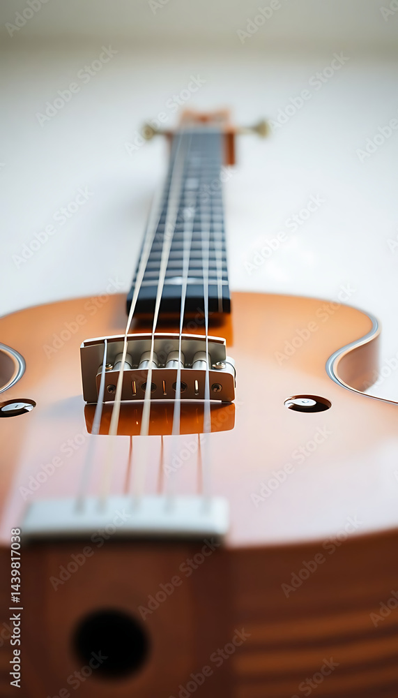 Fototapeta premium close up of a ukulele on a white background