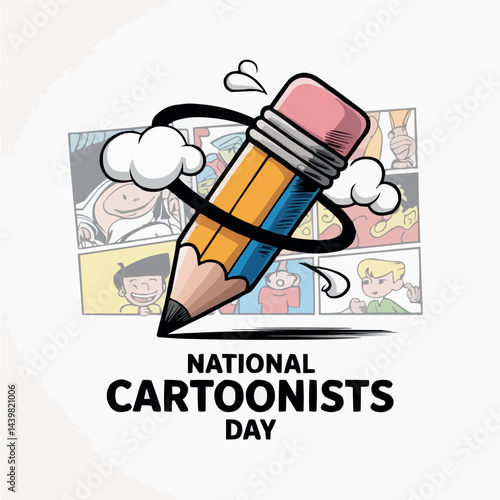 National Cartoonists Day Celebration Cartoon Art Pencil Drawing