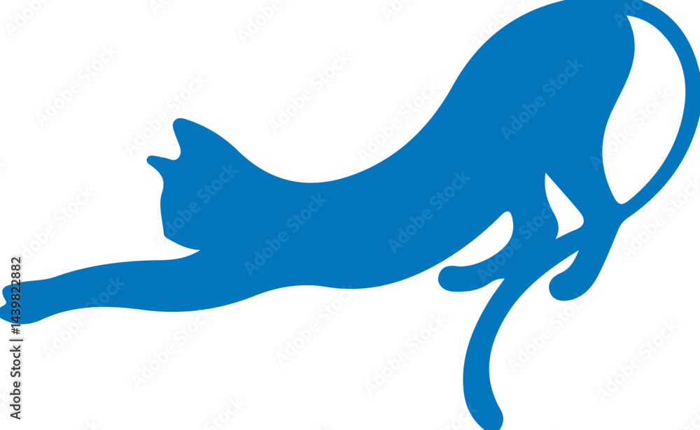 Obraz premium vector image of a blue cat