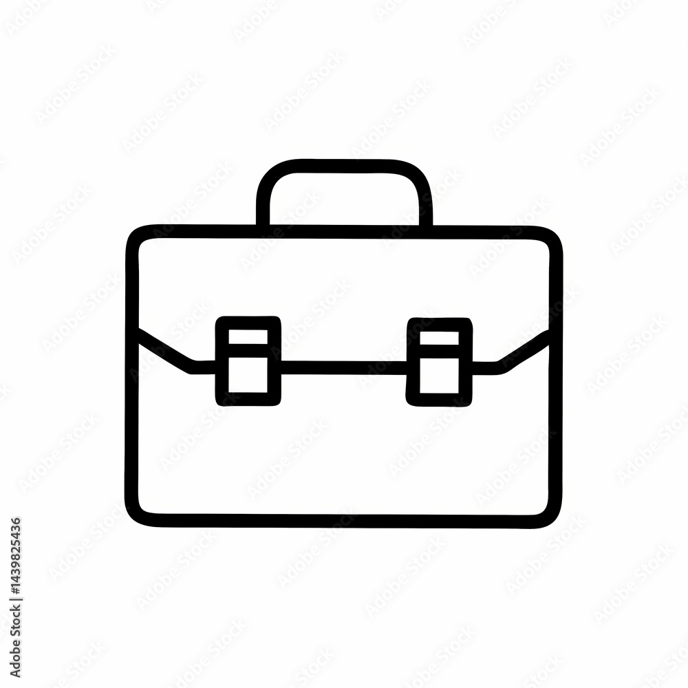 Simple Briefcase Icon: Business, Work, Office, Portfolio, Bag, Suitcase, Vector Illustration Simple Briefcase Icon: Business, Work, Office, Portfolio, Bag, Suitcase, Vector Illustration