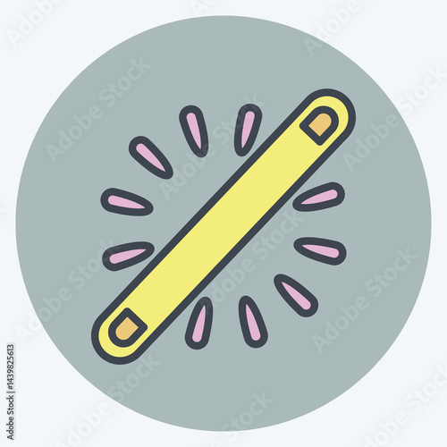Icon Neon. related to Light symbol. color mate style. design editable
