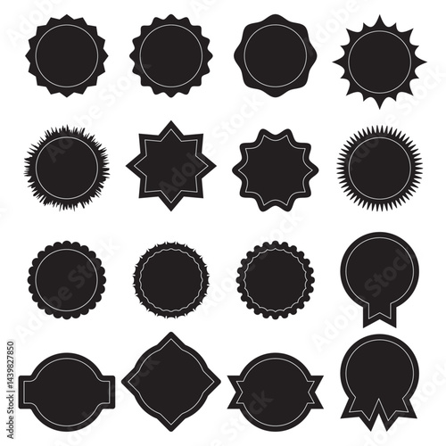 Sets fo Sale price tag product badges retro design