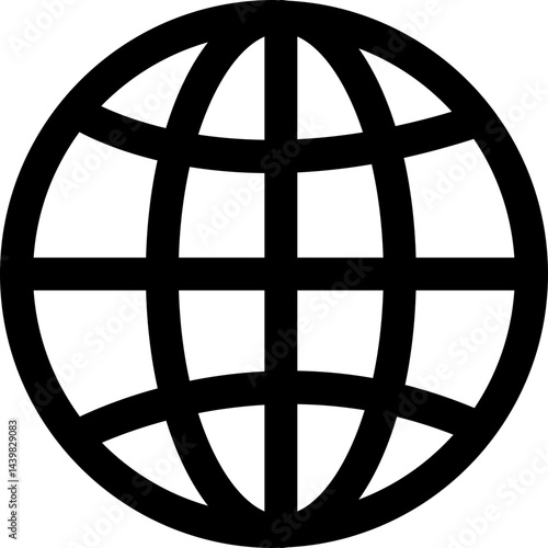 Canvas Print World glob icon  Globes with world maps symbol