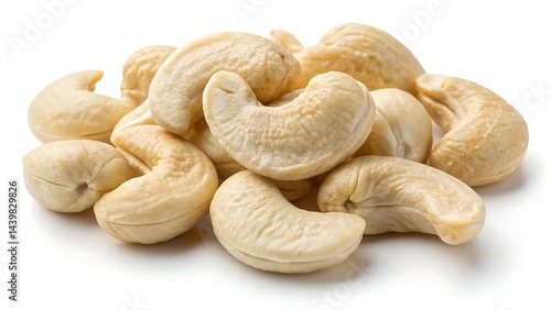 Obraz na płótnie close-up shot of unprocessed cashew nuts, highlighting their smooth surfaces and earthy tones in rich detail. w salonie