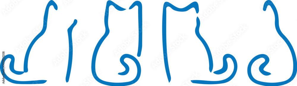 vector image of a blue cat vector image of a blue cat