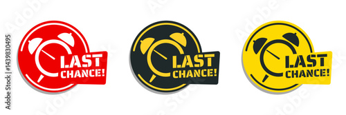  Last chance! stopwatch, last chance, running out time vector illustration