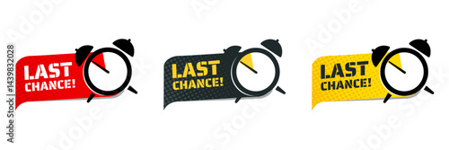  Last chance! stopwatch, last chance, running out time vector illustration