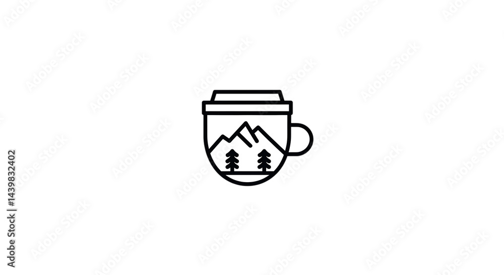 Monochrome cafe logos featuring minimalist and elegant designs, all set against a plain solid white background with no text for pure branding visuals. Monochrome cafe logos featuring minimalist and elegant designs, all set against a plain solid white background with no text for pure branding visuals.