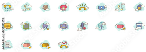 Set of Mobile icons
