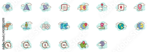 Set of Geolocation icons