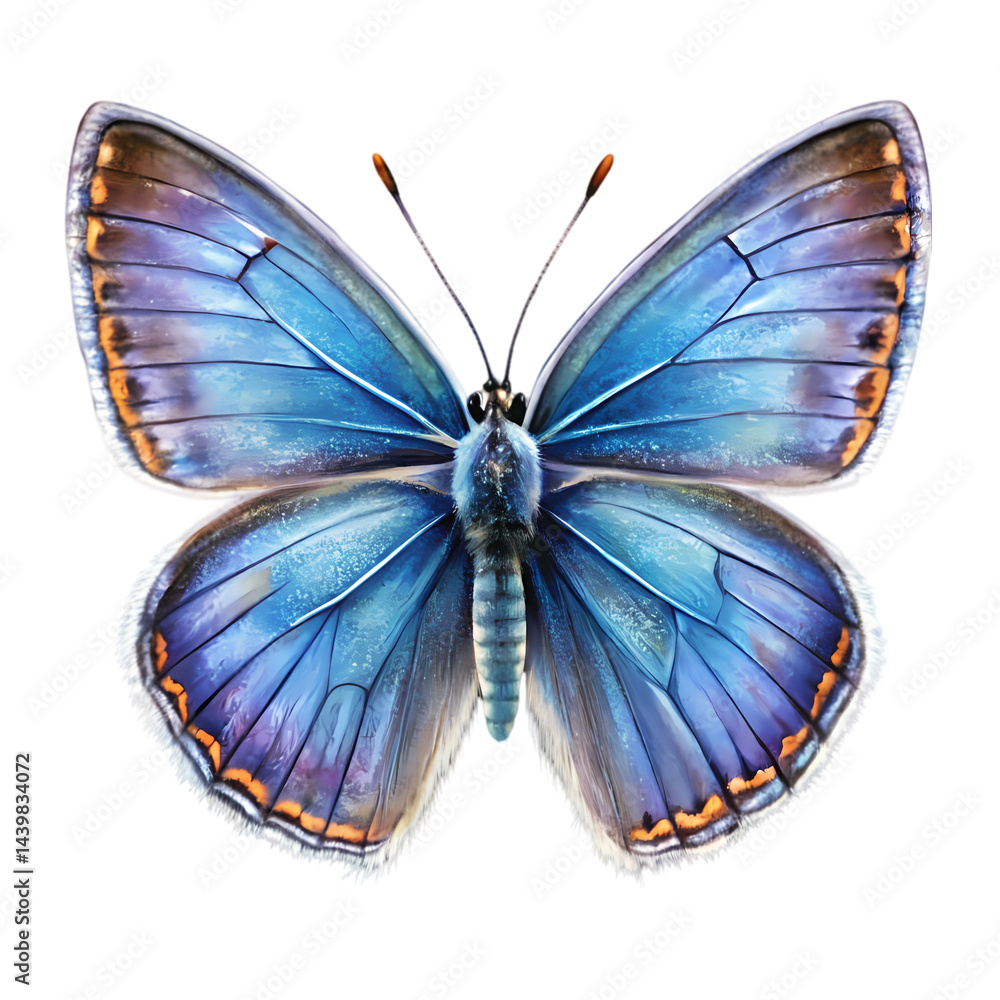 Obraz premium Stunning Blue Butterfly Image: High-Resolution Download on Transparent background