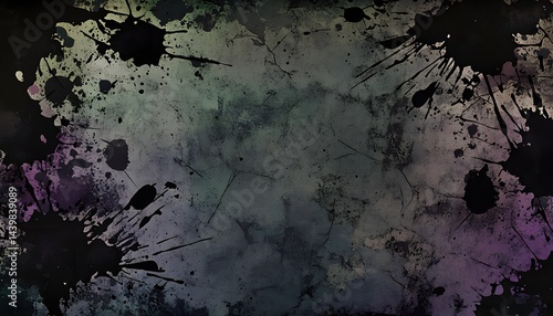 Obraz na płótnie Abstract grunge background featuring splattered ink and textured surfaces w salonie