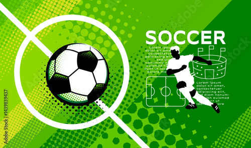 Soccer banner, Football template banner , Sport layout design,