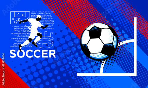 Soccer banner, Football template banner , Sport layout design