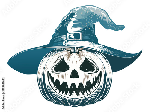 Charmed Pumpkin With Spooky Hat Art