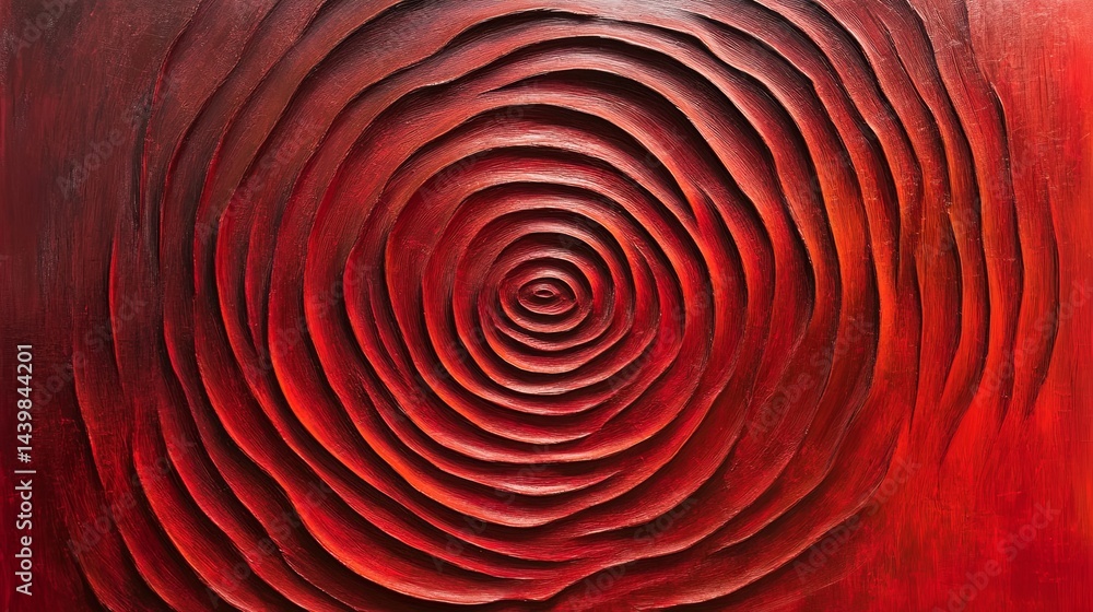deep red paste smoothed into concentric waves, rich texture and glow. deep red paste smoothed into concentric waves, rich texture and glow.