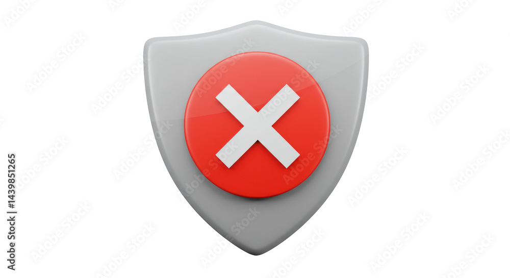 Obraz premium Isolated Error Shield