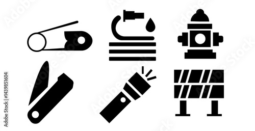 Set of protection tools in emergency situations,personal protective equipments set