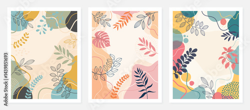 Wallpaper Mural Spring background with beautiful. Hand drawn colourful art background design. Torontodigital.ca