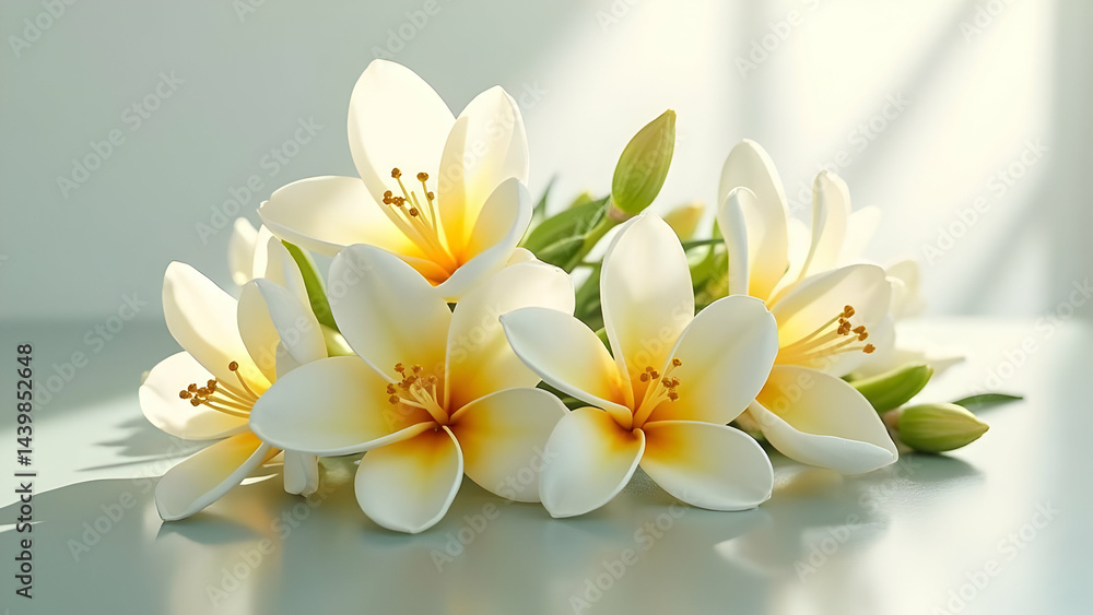 Small Collection of Neroli Flowers and Buds on Transparent Background Small Collection of Neroli Flowers and Buds on Transparent Background