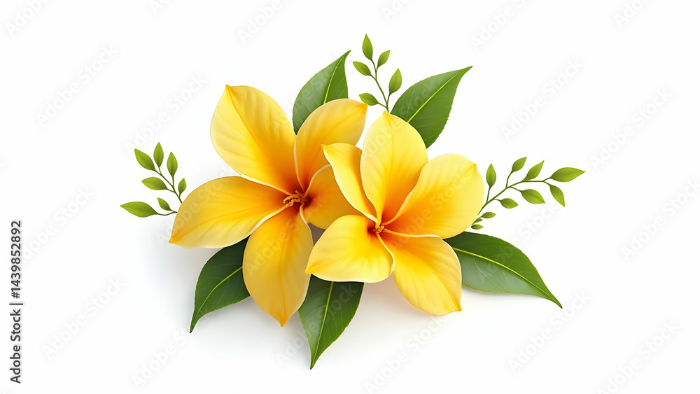 Neroli Flower Cluster with Tiny Green Leaves Isolated Transparent Neroli Flower Cluster with Tiny Green Leaves Isolated Transparent