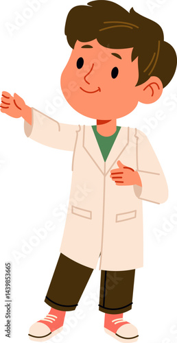 Child Scientist Cartoon
