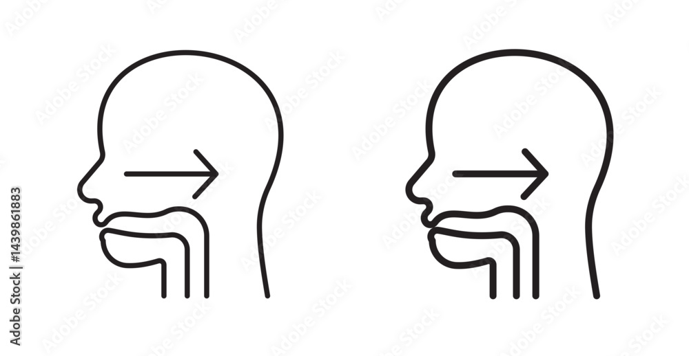 Swallowing reflex icon Swallowing reflex icon